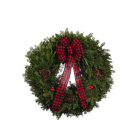 Country Plaid Christmas Wreath